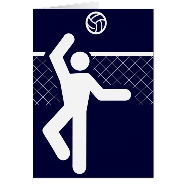Volleybollsymbolkort Hälsningskort (Framsidan)