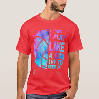 Volleybolltjej Kvinnor Jag Vet Att Jag Spelar Som T Shirt