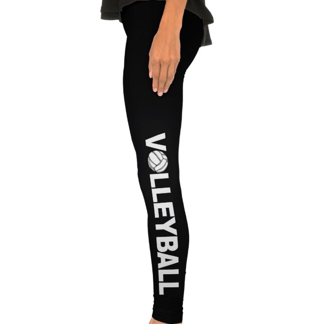 Volleybolltypografisportkläder Leggings (Vänster Ben)