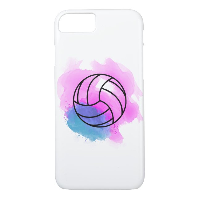 Volleybollvattenfärg Case-Mate iPhone Skal (Baksida)