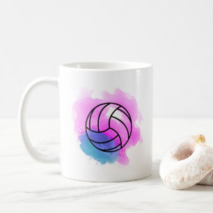 Volleybollvattenfärg Kaffemugg