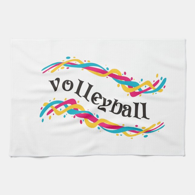 Volleybollvridningar Kökshandduk (Horisontell)