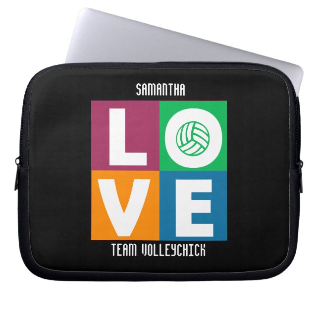 VolleyChick för volleybolldatorsleeve kärlek Laptop Sleeve (Framsidan)