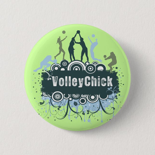VolleyChick stjärnaGrunge Knapp (Framsida)