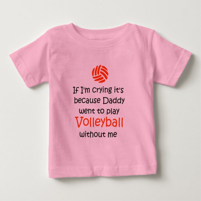 VolleyChick VolleyBaby Gråt T Shirt (Framsida)