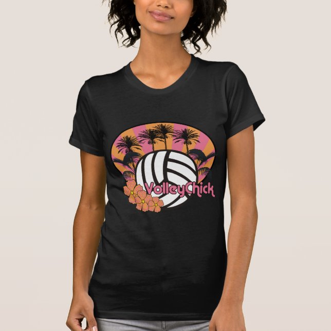 VolleyChickPalmBeach T Shirt (Framsida)