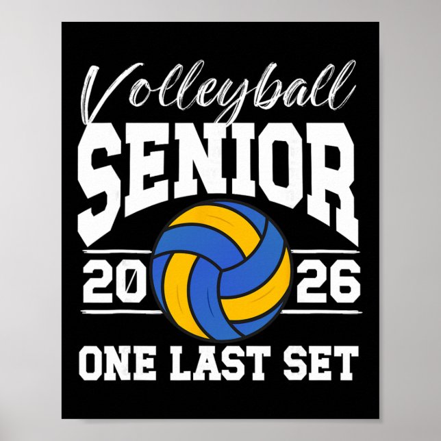 Volleyll Senior 2026 One Last Set Senior Volleyll  Poster (Framsidan)