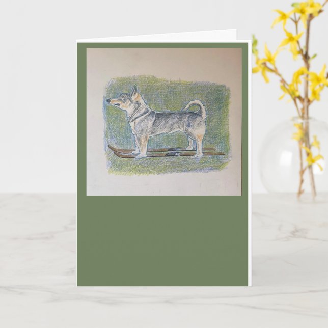 Vollhound Merry Christmas Julkort Kort (Gul blomma)