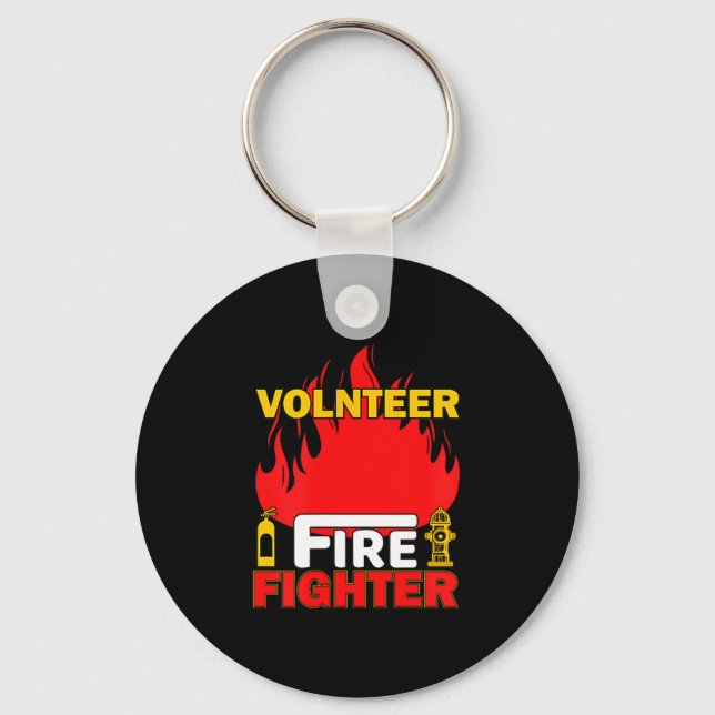 Volnteer Firefighter Fireman Gift Proud Firefighte Nyckelring (Framsida)