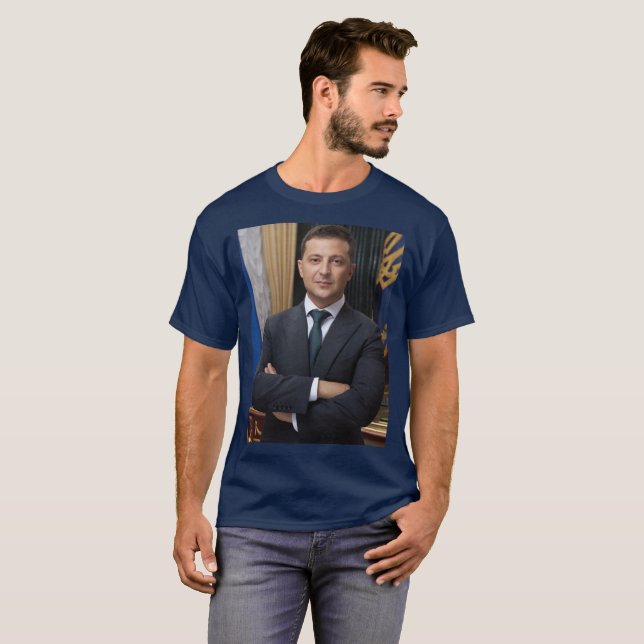 Volodymyr Oleksandrovych Zelenskyy Ukraina T-Shir T Shirt (Hel framsida)