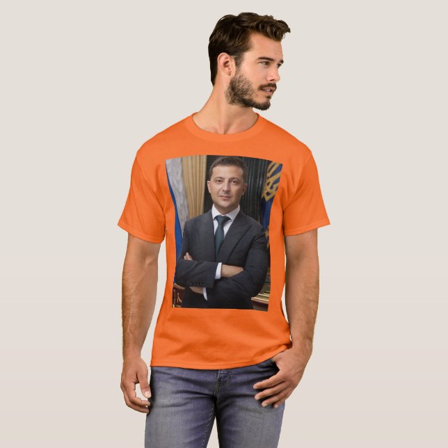 Volodymyr Oleksandrovych Zelenskyy Ukraina  T Shirt (Hel framsida)