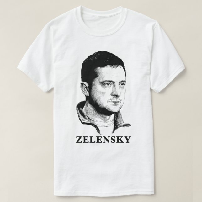 Volodymyr Zelensky Art Ukraina   T Shirt (Design framsida)