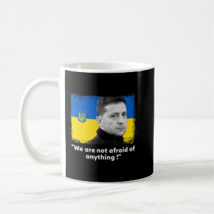 Volodymyr Zelensky I står på Ukrainas fredliga Kär Kaffemugg