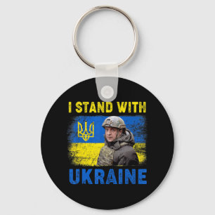 Volodymyr Zelensky I står på Ukrainas sida Nyckelring