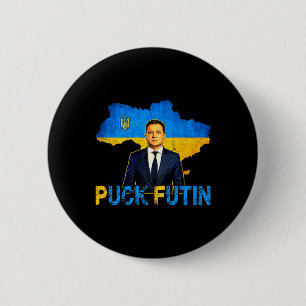 Volodymyr Zelensky Puck Futin PM jag står med Stor Knapp