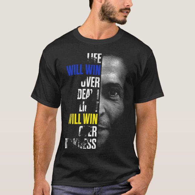 Volodymyr Zelensky Ukraina citationstecken med Ukr T Shirt (Framsida)