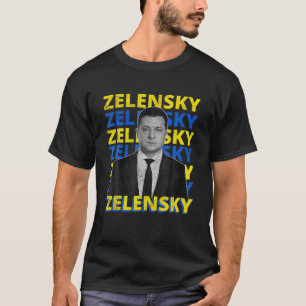 Volodymyr Zelensky Ukrainas president stöder Stor T Shirt