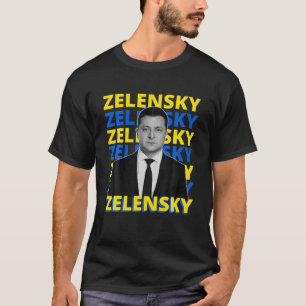 Volodymyr Zelensky Ukrainas president stöder Storb T Shirt