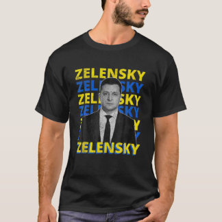 Volodymyr Zelensky Ukrainas president stöder Storb T Shirt