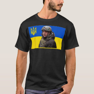 Volodymyr Zelenskyy President Ukraina Flagga T Shirt