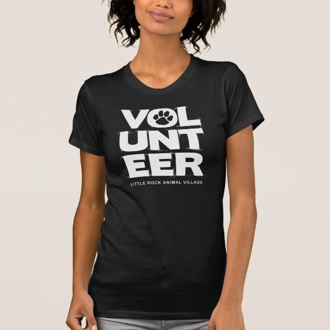 "Volontär, LRAV-" damT-tröja (svarten) Tee Shirt (Framsida)