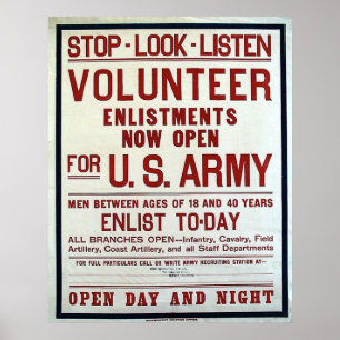 Volontär - US-armé Poster