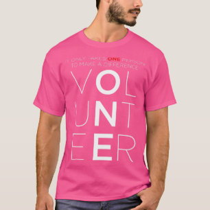 Volontärarbete gör skillnad på volontärarbete t shirt