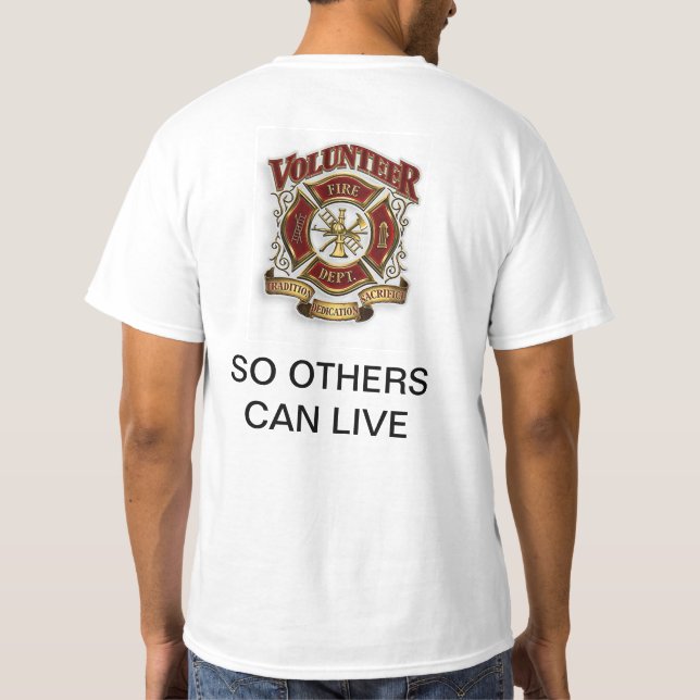 Volontärbrandman T Shirt (Baksida)