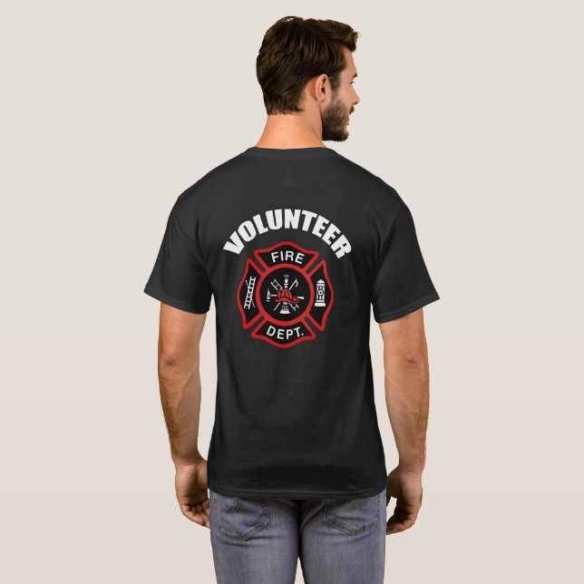 Volontärbrandmanemblem T-shirt (Hel baksida)