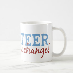 Volontären är ändringen kaffemugg