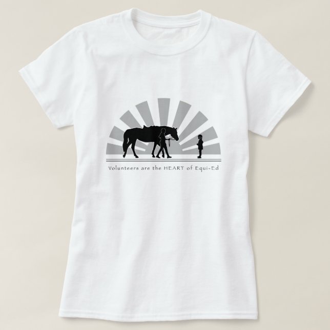 Volontärer är HJÄRTAN av Equi-Ed: Skjortakvinnor T-shirt (Design framsida)