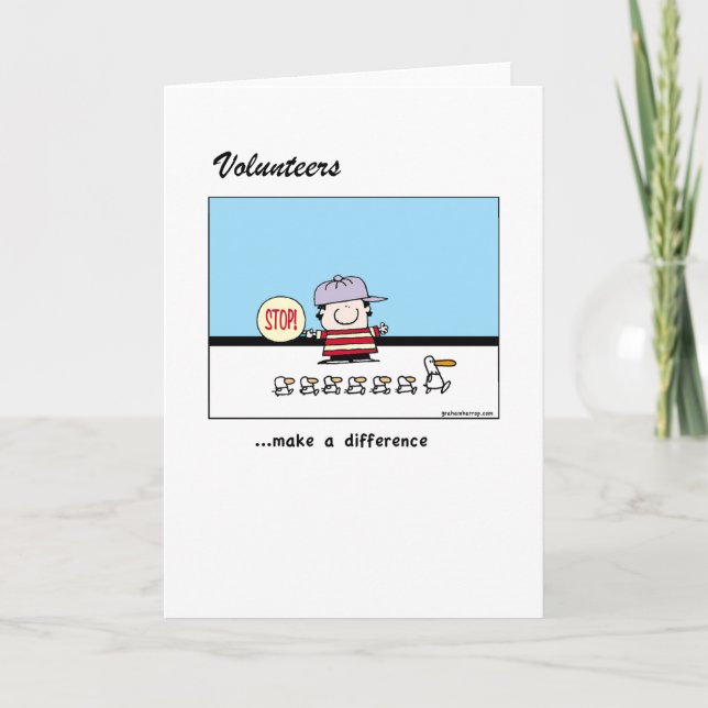 Volontärer gör en skillnad tack kort (Framsida)