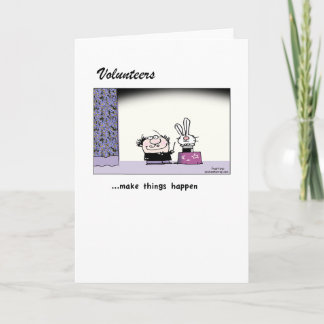 Volontärer gör magi att hända! Hälsningkort Tack Kort