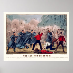 Volontärgataslagsmål i Baltimore 1861 Poster