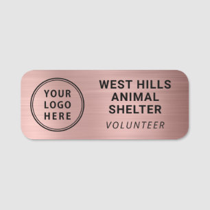 Volontärlogotyp Rose Gold Namnbricka