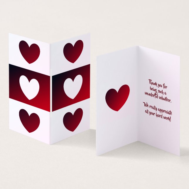 Volontärtack för att du får kort med dalDesignNZ (In- och utsida)