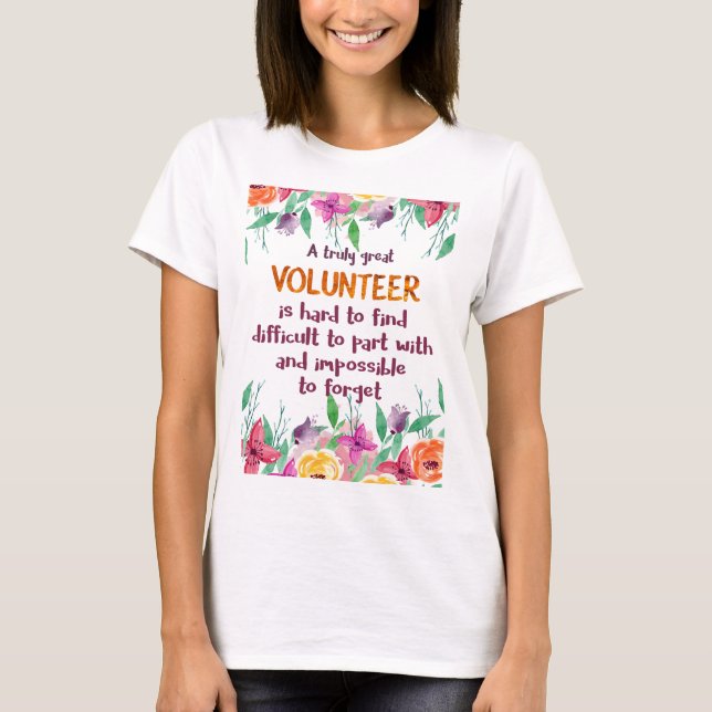 Volontärtack till Volunteer-uppskattningsklapp T Shirt (Framsida)