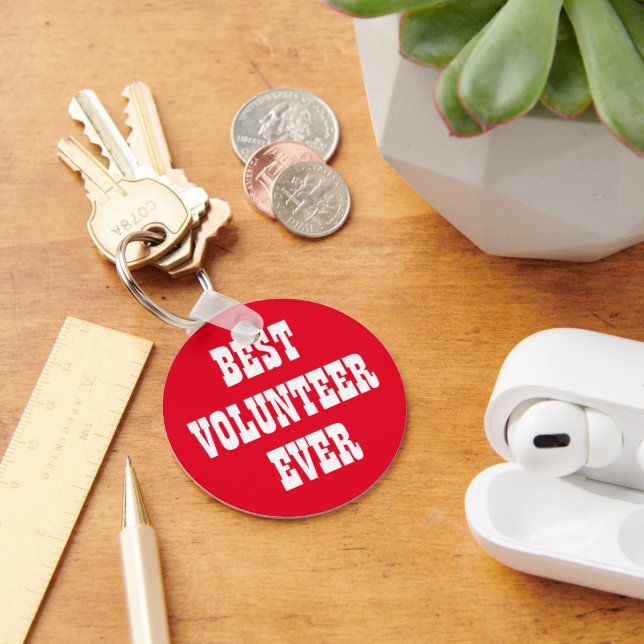 Volontäruppskattande tack för din gåva nyckelring (Skrivbord)