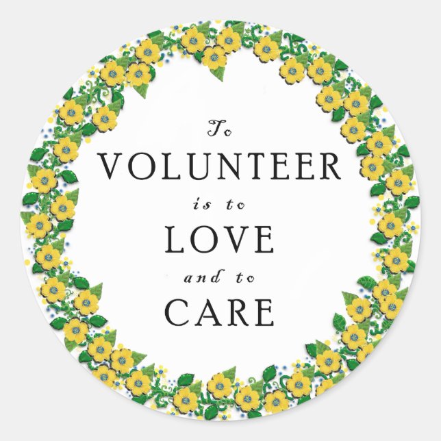 Volontärvärdering Runt Klistermärke (Framsida)