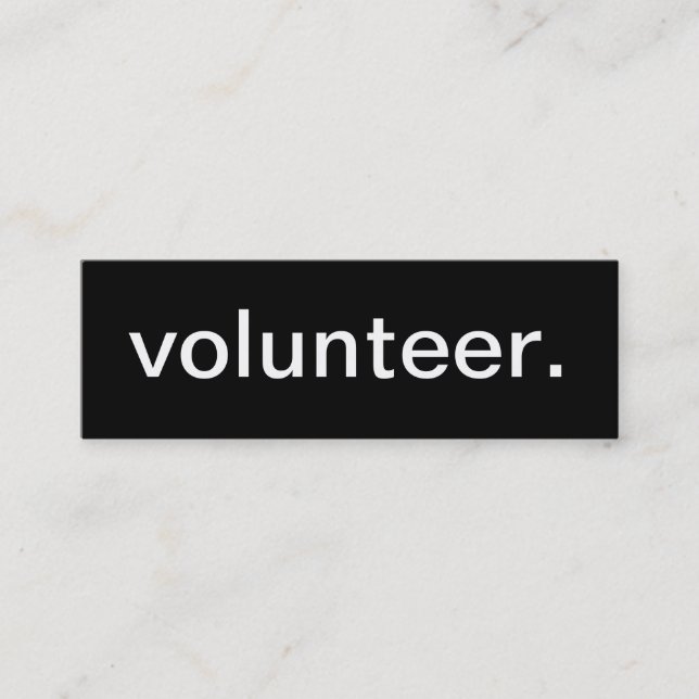 Volontärvisitkort Mini Visitkort (Framsida)
