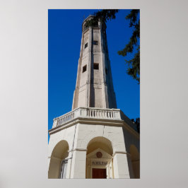 Volta Lighthouse Brunate Sjö Como Italien Poster