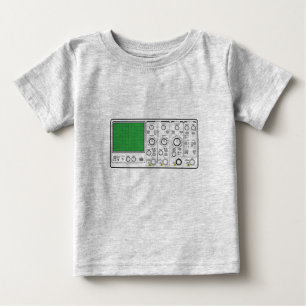 Voltag för allmänt oscilloscope-diagram i frontpan t shirt