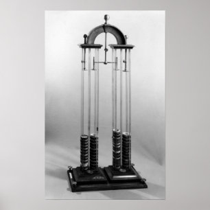 Voltaic pile tillverkad av Jacques Alexandre Charl Poster