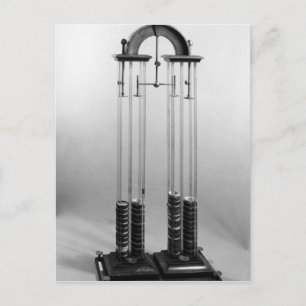 Voltaic pile tillverkad av Jacques Alexandre Charl Vykort