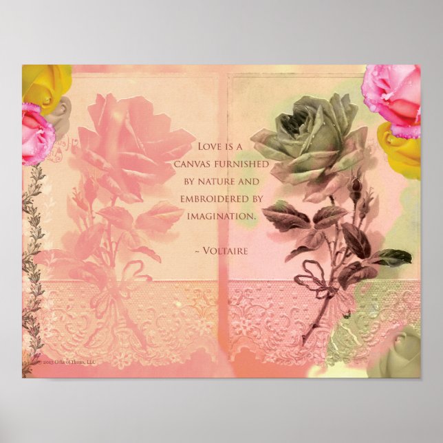 Voltaire, 14 x 11 tum - Poster arkivprojektionsyta (Framsidan)