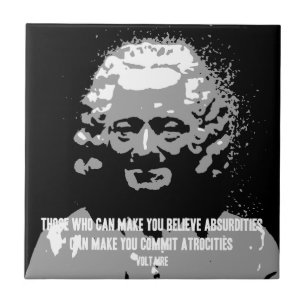 Voltaire - absurditet kakelplatta