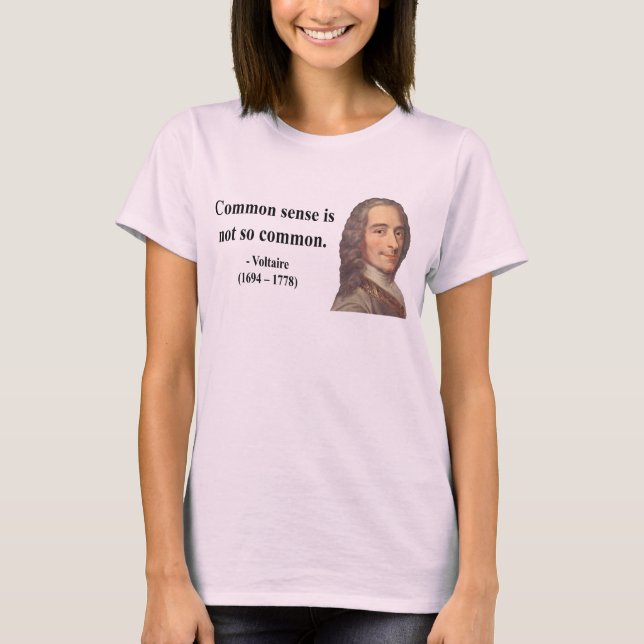 Voltaire citationstecken 3b tee shirt (Framsida)