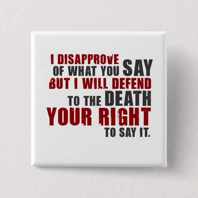 Voltaire citationstecken (färg) knapp (Framsida)