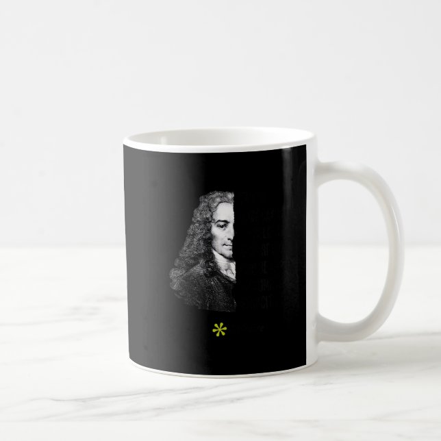 Voltaire citerar absurheter och illdåd Philosop Kaffemugg (Höger)