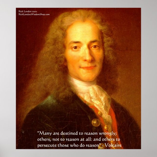 Voltaire Förnuft Citat Fina Konst Affischer (Framsidan)